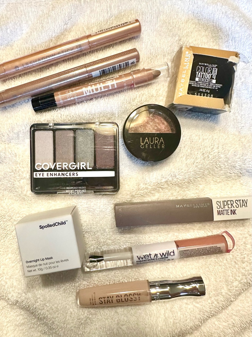 10 pc Bundle-SpoiledChild + Laura Geller+Makeup & Lip - NEW